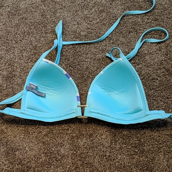 👙aerie, NWOT Blue Fun Patterned Bikini Top👙 - Picture 4 of 6